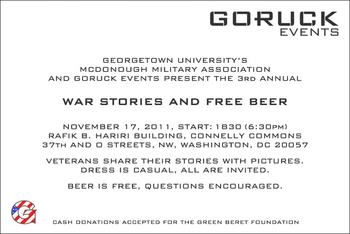War Stories and Free Beer