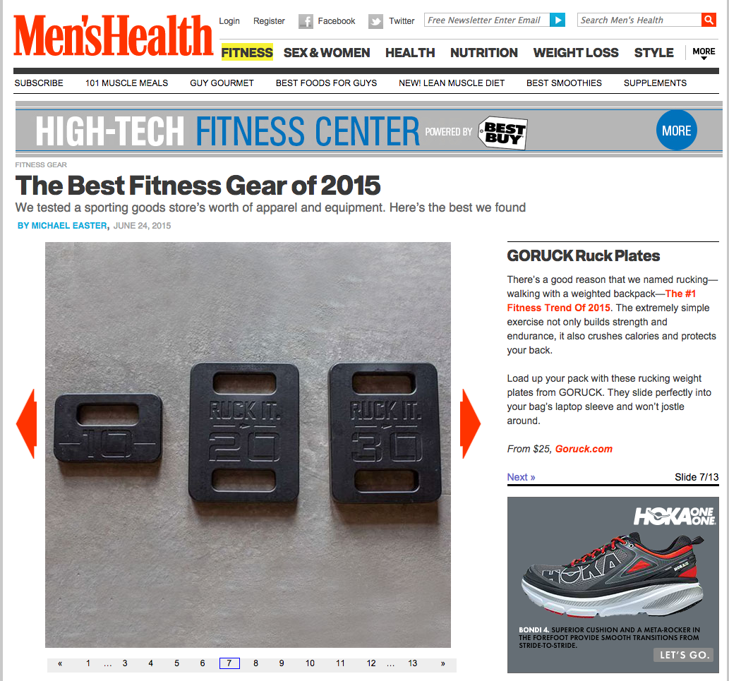 Press: Men’s Health – Ruck Plates and the Best Fitness Gear of 2015