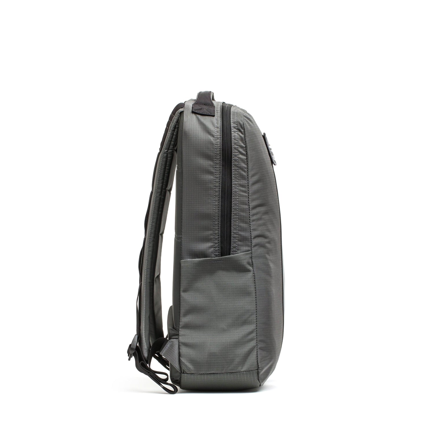 GORUCK Basic Rucker Wolf Grey backpack side view, durable rucking gear