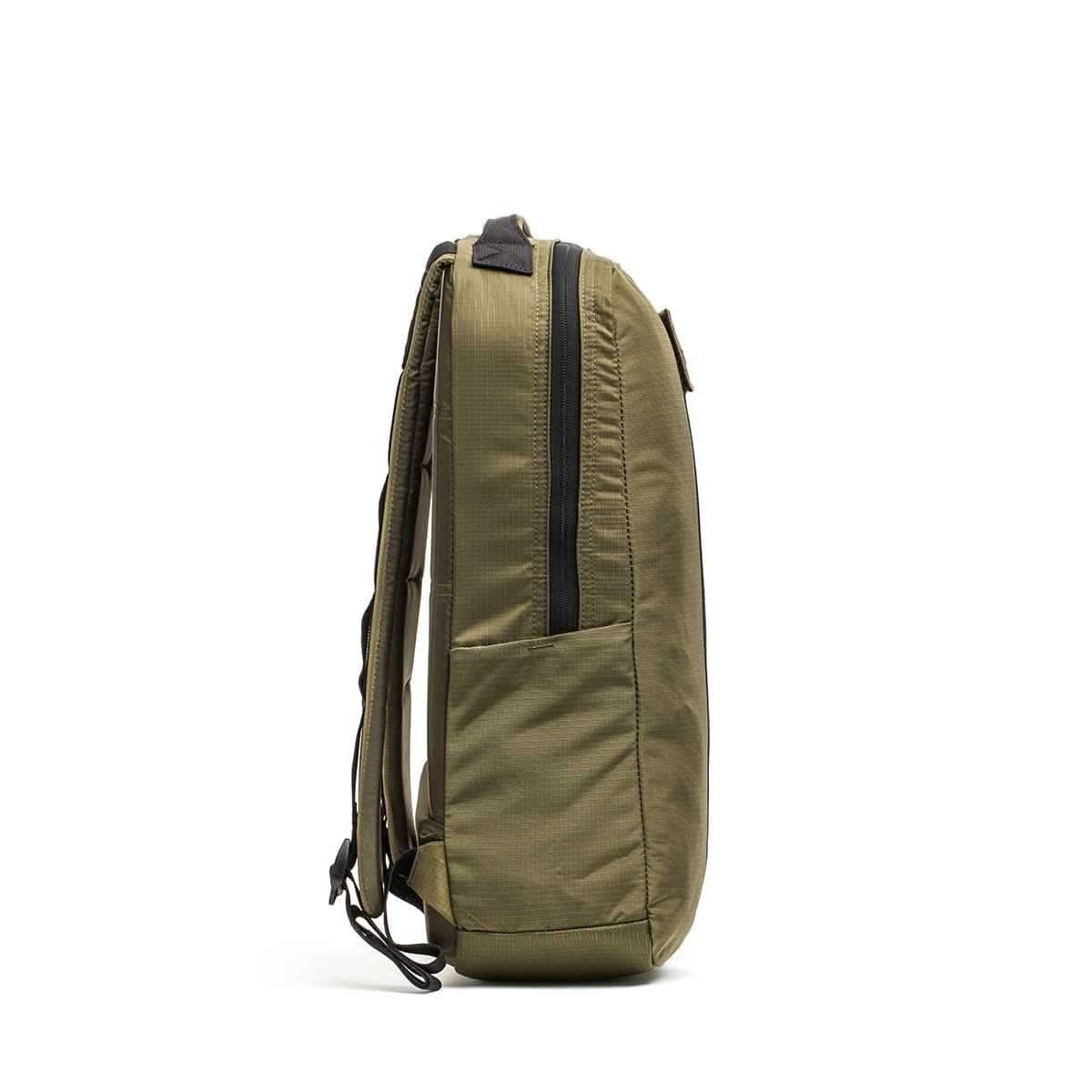 GORUCK Basic Rucker backpack in ranger green, side view on white background