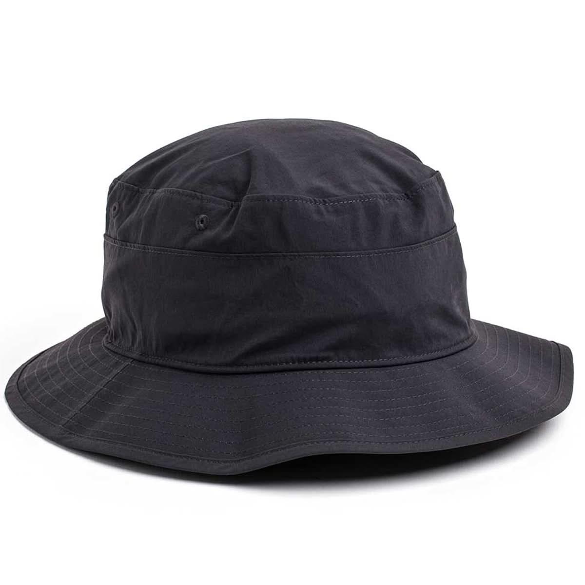 Black boonie hat with wide brim and stitched details, designed for outdoor and rucking activities