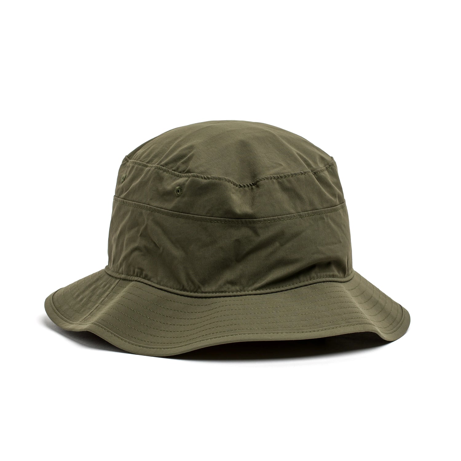GORUCK olive green rucking boonie hat with wide brim, ventilation eyelets, and durable fabric