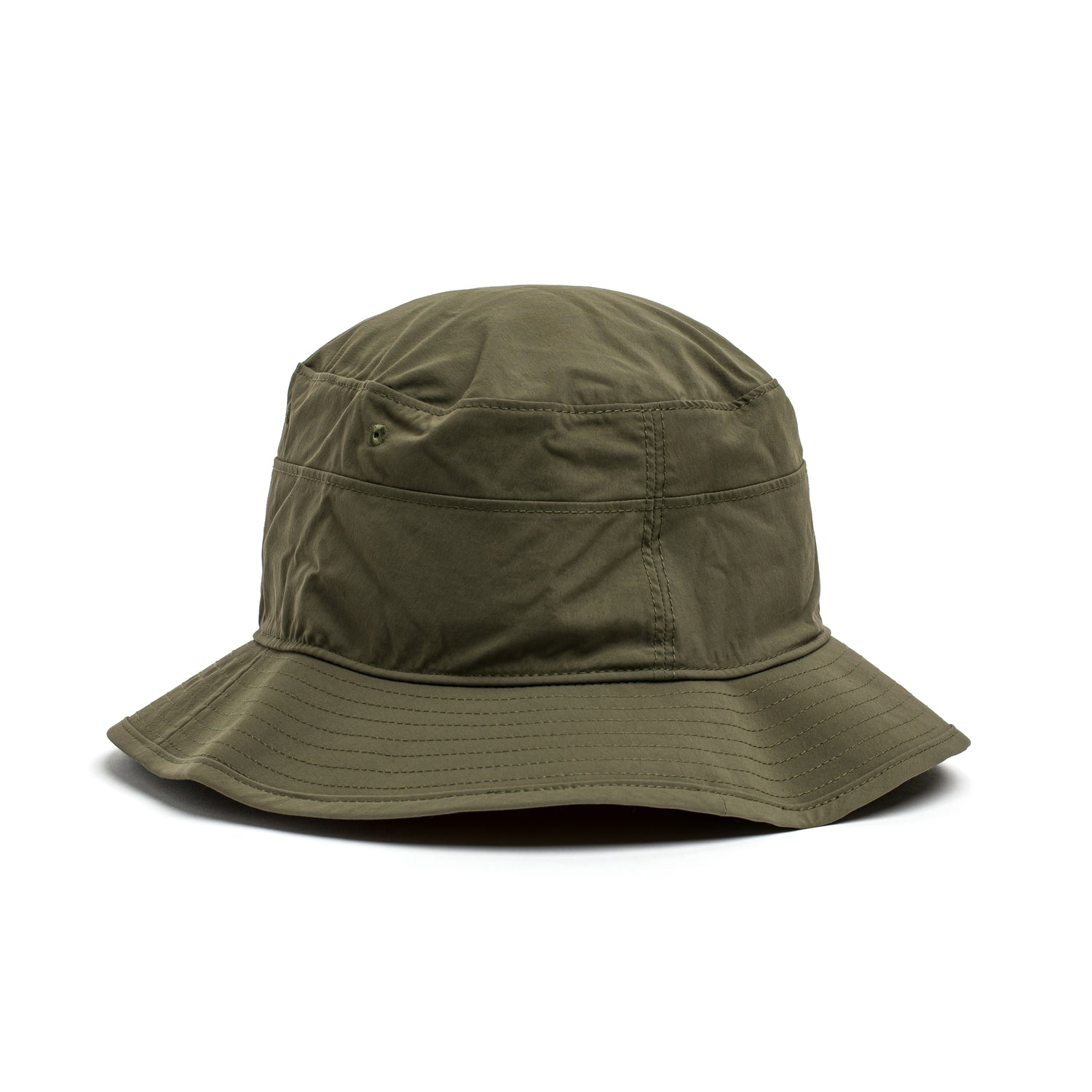The Boonie Hat - Slick - ToughDry in olive green features visible stitching and side eyelets for breathability and sun protection, shown against a white background.