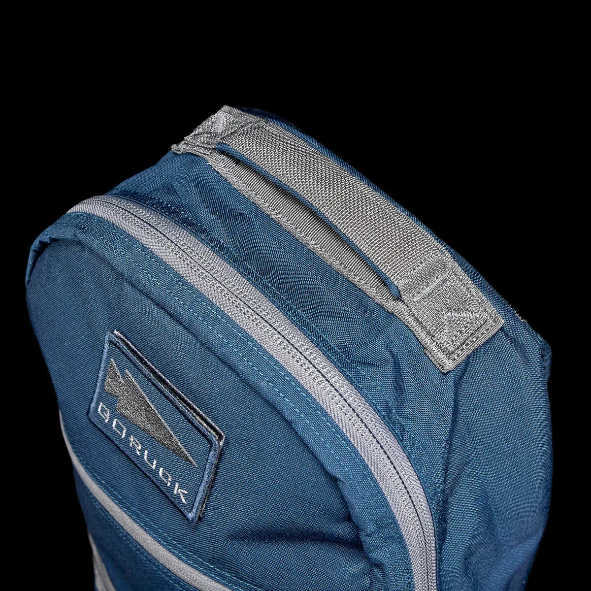 GORUCK Bullet Ruck Classic backpack in Cordura Dark Sea Blue with Armor Grey handle and zippers
