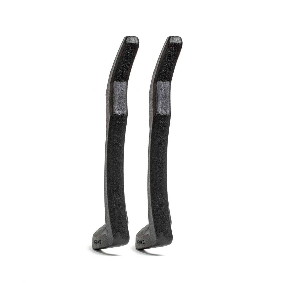 GORUCK ruck chest plates 9.25LB pair, black curved weights on white background