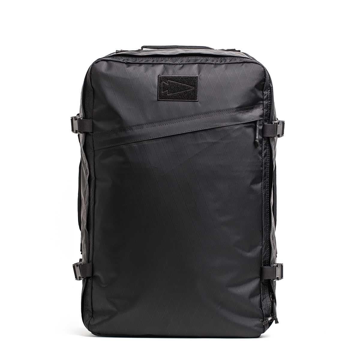 GORUCK Black XPAC 45L tactical rucksack with rectangular shape and durable material