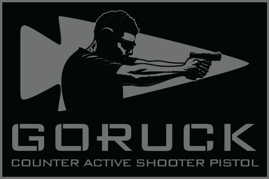 Man aiming a pistol with headphones on, text reads “Capstone Tactical Weekend 2027” on dark background—perfect for those seeking tactical training or gearing up for a tactical weekend in Greenville during the Capstone Tactical Weekend 2027.