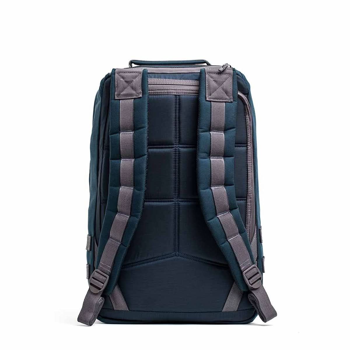 Back view of GR1 USA - Cordura (The Original Ruck) in dark green, crafted with Special Forces-grade materials, offers padded straps and handle, perfect for the GORUCK Challenge.