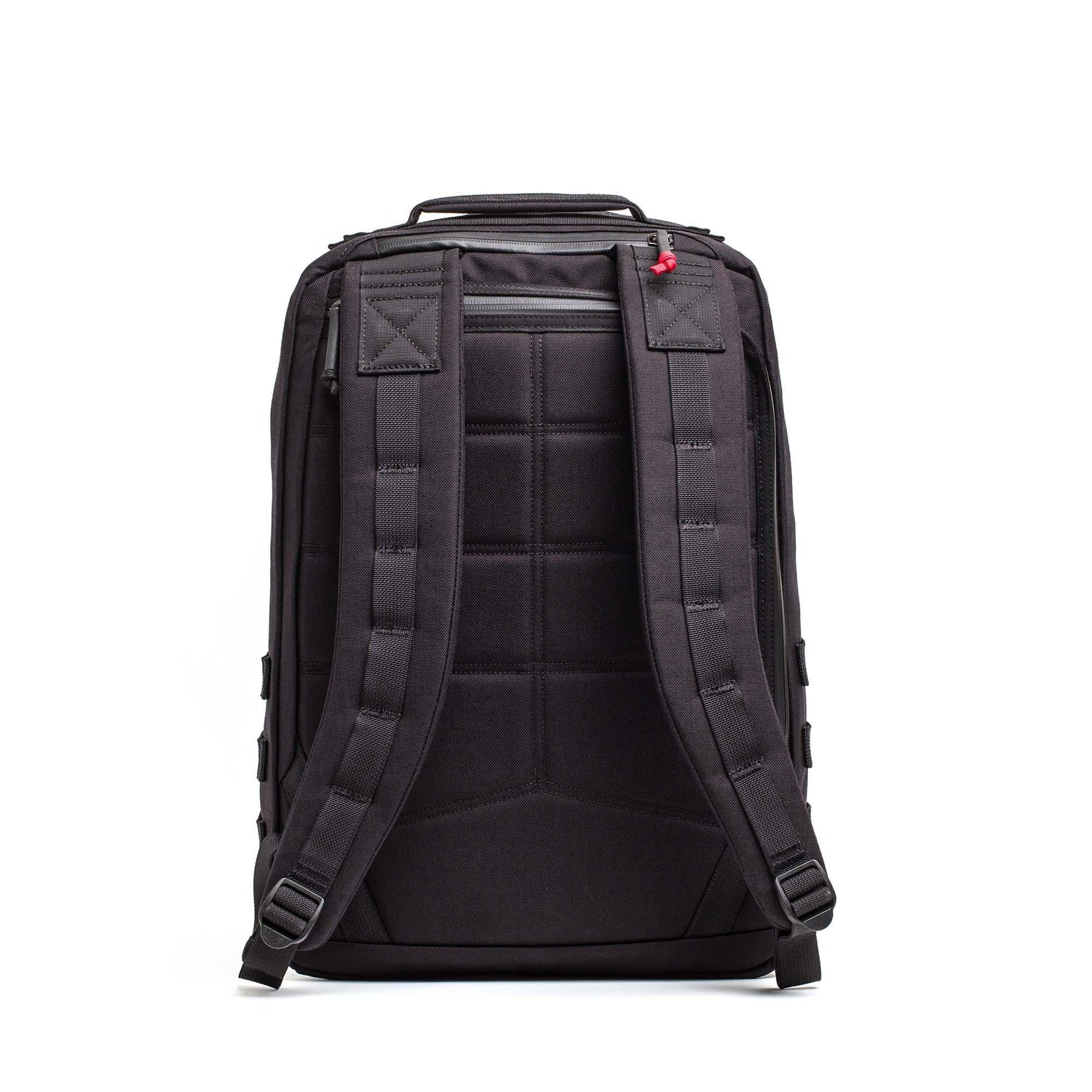 The GR2 - Cordura carry-on rucksack shown from the back, featuring padded shoulder straps and a small red zipper pull.