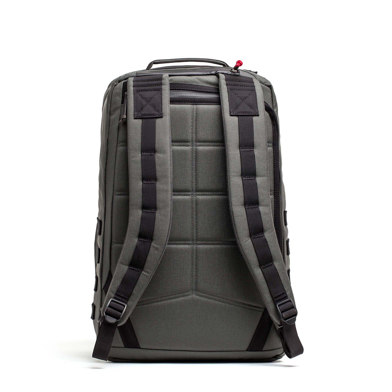The GR2 - Cordura gray backpack is shown from the back, featuring padded straps and a top handle—ideal as a versatile carry-on or inspired by Special Forces durability.