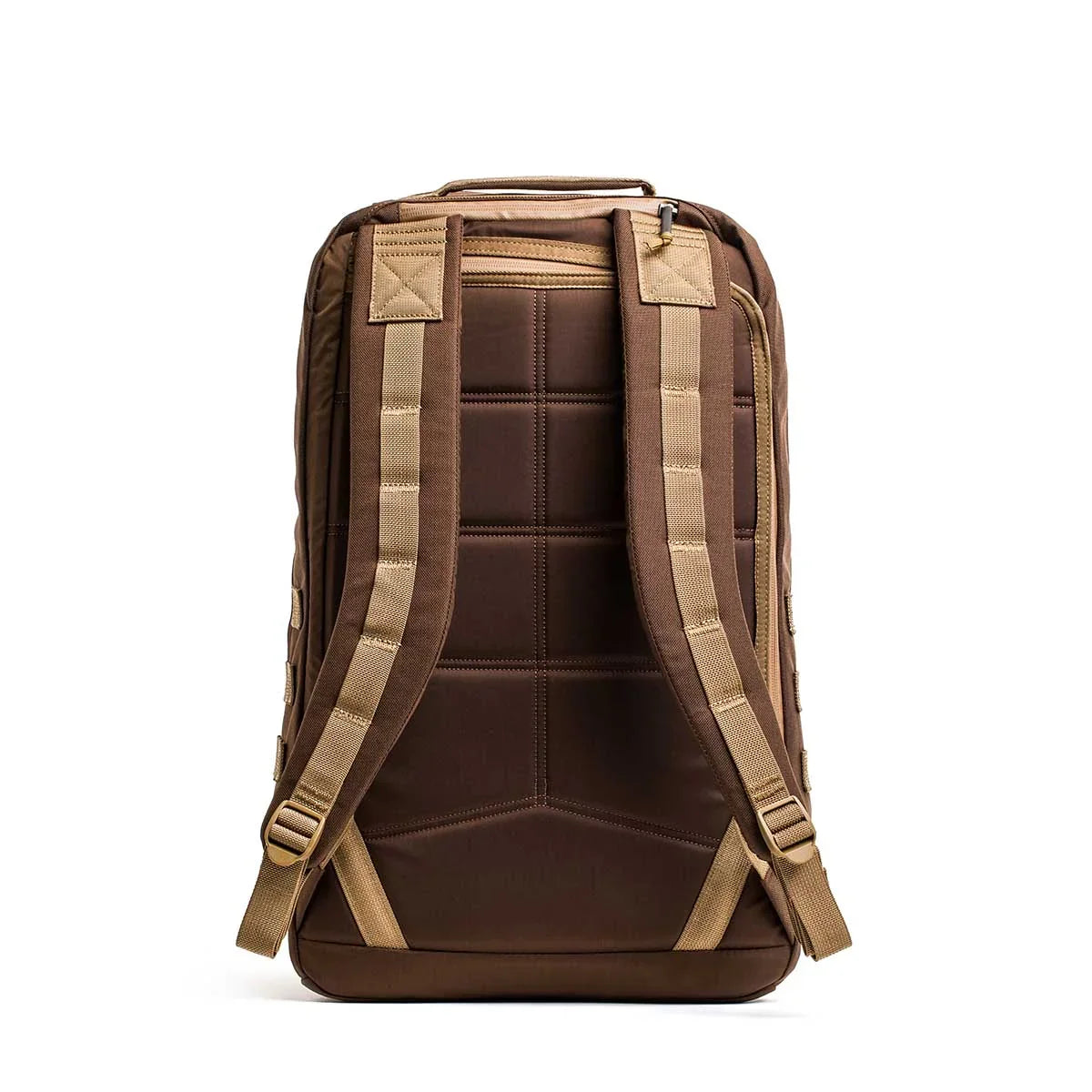 GORUCK backpack in Java Coyote color with padded back panel and Coyote accent straps, durable rucking gear