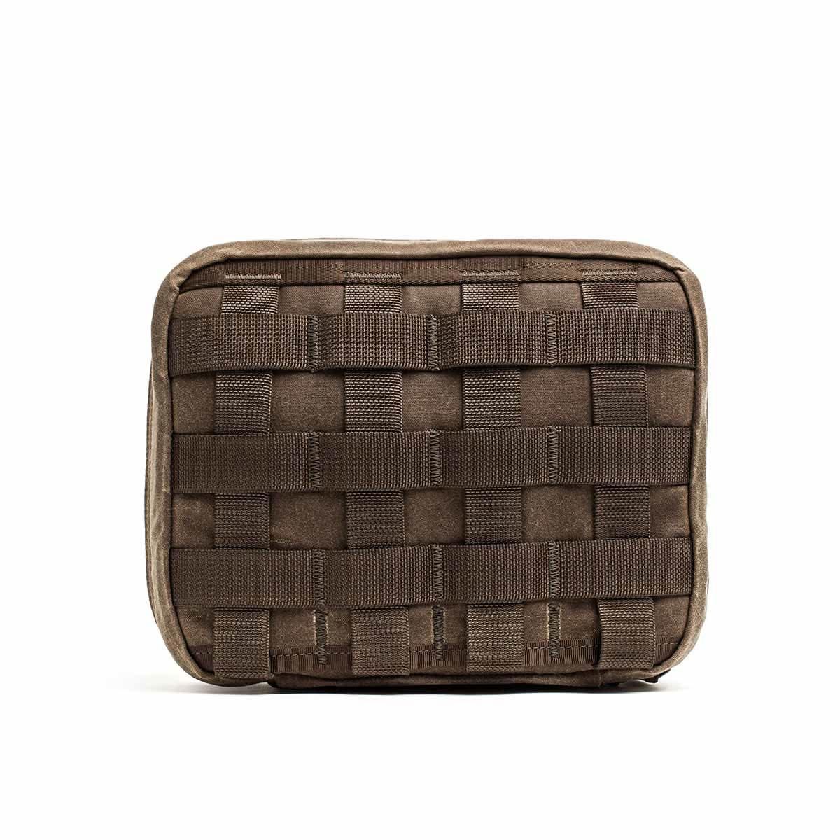 GORUCK Field Pocket in Heritage Dark Oak with durable MOLLE webbing for gear attachment