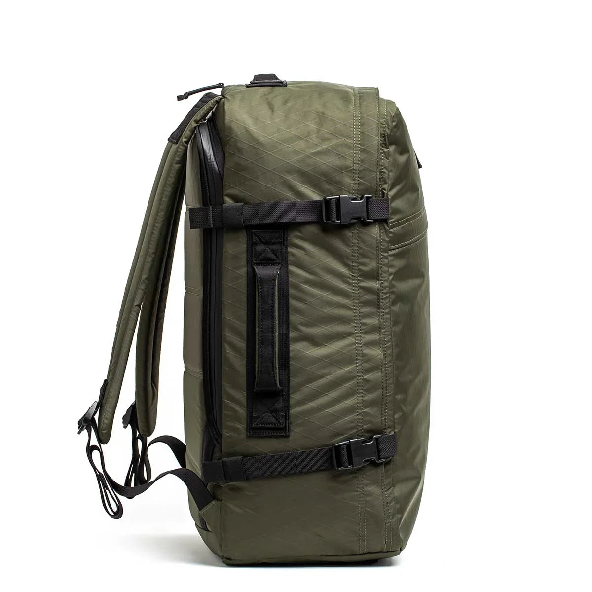 GORUCK dark green XPAC backpack with side handle and adjustable straps for rucking gear