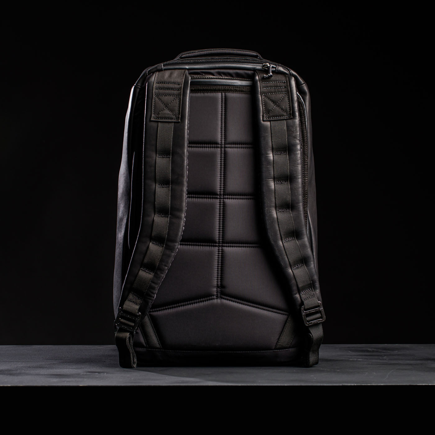 The GR1 USA x Carryology - Berserker Viking backpack, with padded straps and back panel, stands upright against a dark background, embodying Norsemen inspiration and the spirit of Viking warriors.