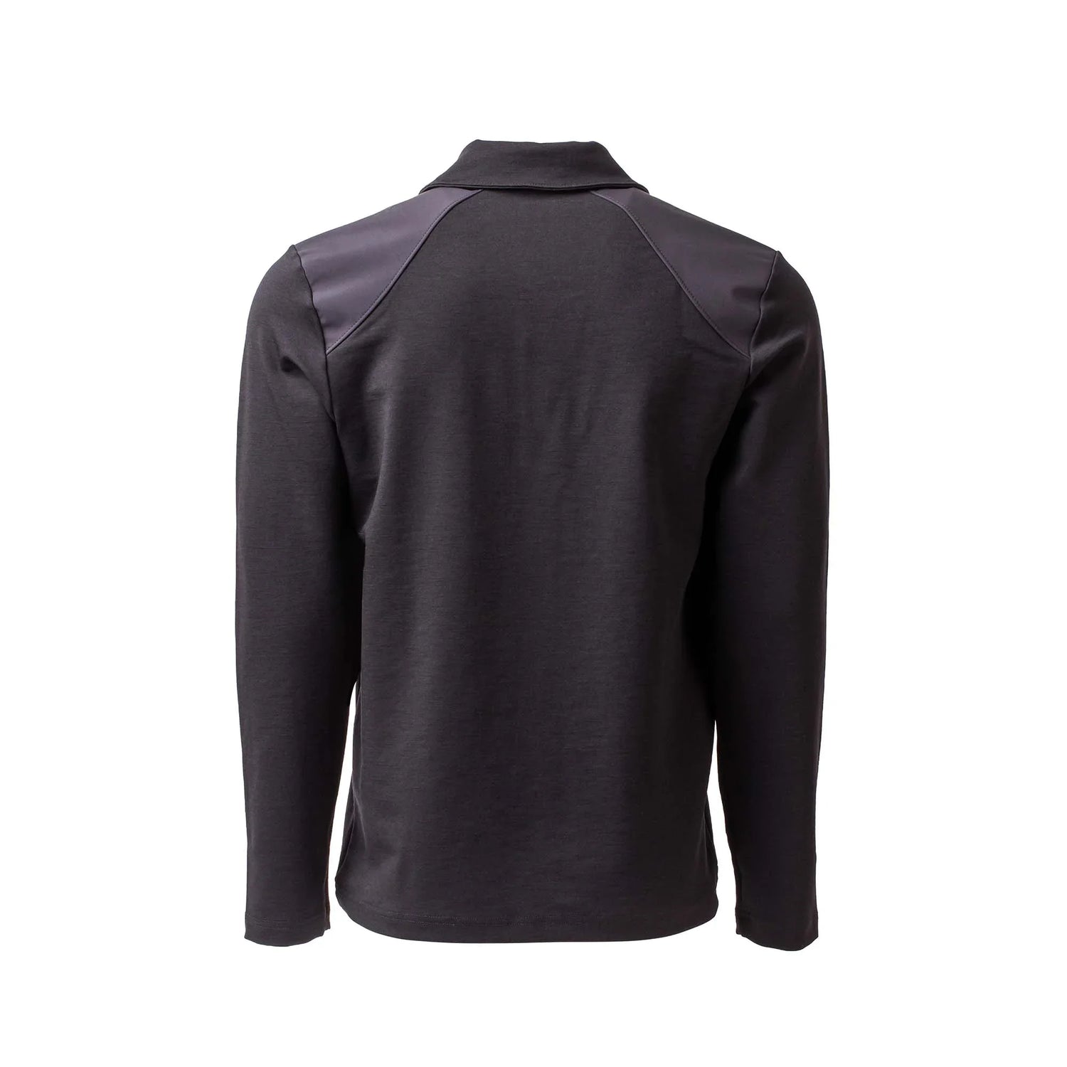 GORUCK black Heavy Merino Rucking Shirt, long sleeves, back view, rugged outdoor gear