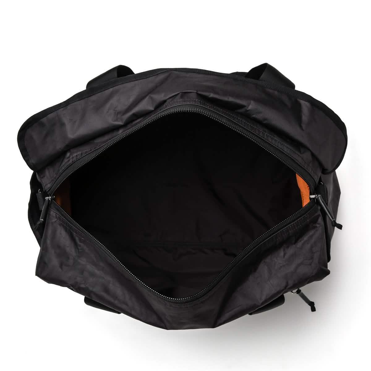 Top view of open black GORUCK Kit Bag 32L Dyneema duffle showing spacious interior