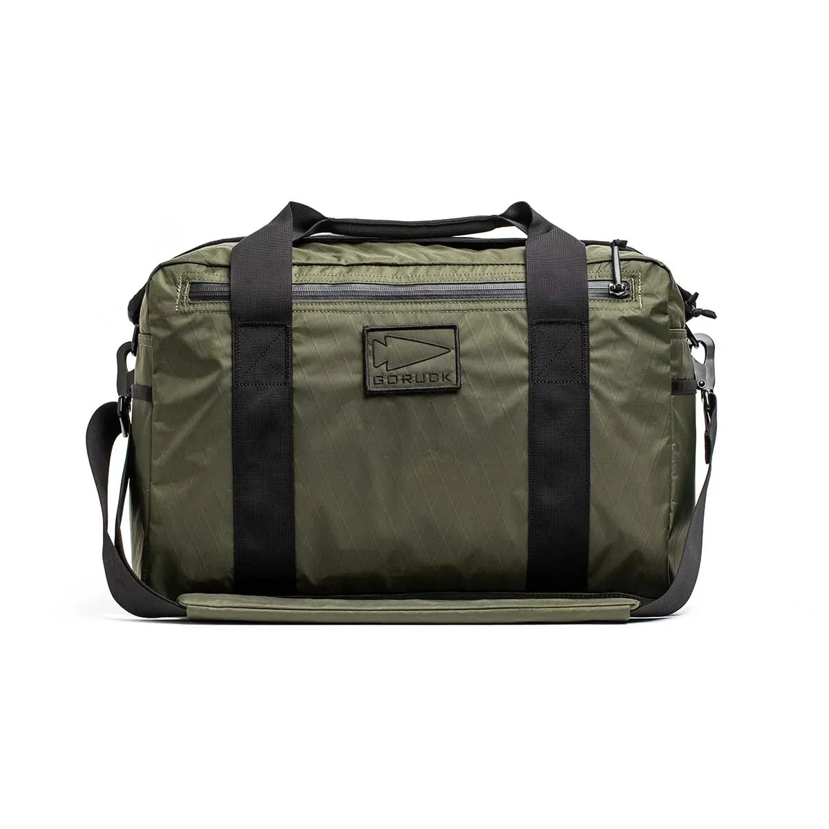 GORUCK Kit Bag 2.0 32L XPAC dark green duffle with black straps and logo patch