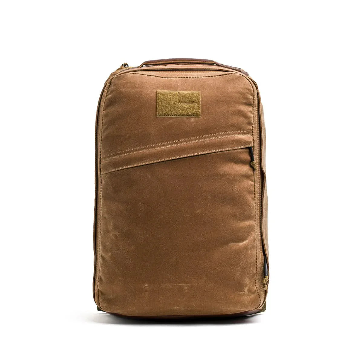 GORUCK Heritage series Lead GR121L rucksack in brush brown with durable canvas and zippered front pocket