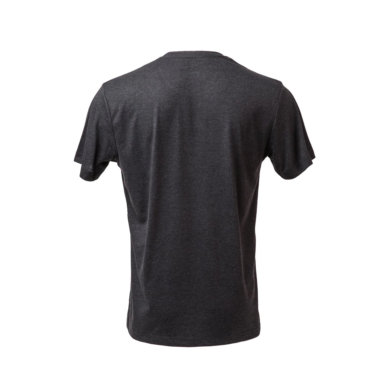 GORUCK men's black triblend short sleeve t-shirt, back view, size large, plain design