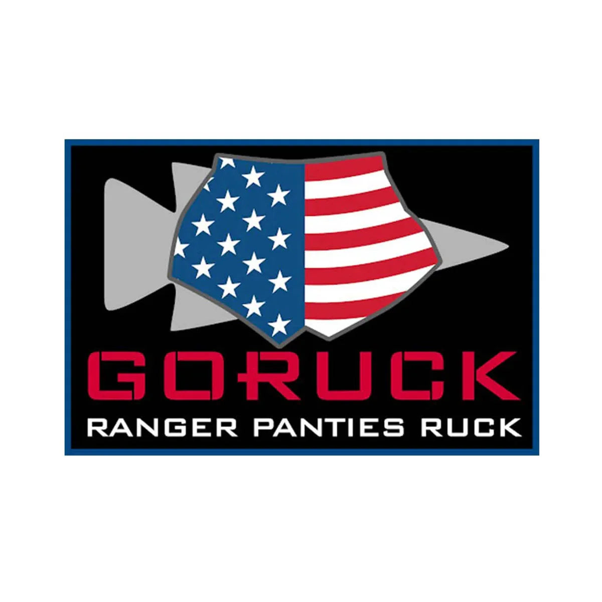 GORUCK Ranger Panties Ruck patch with American flag design and arrowhead logo