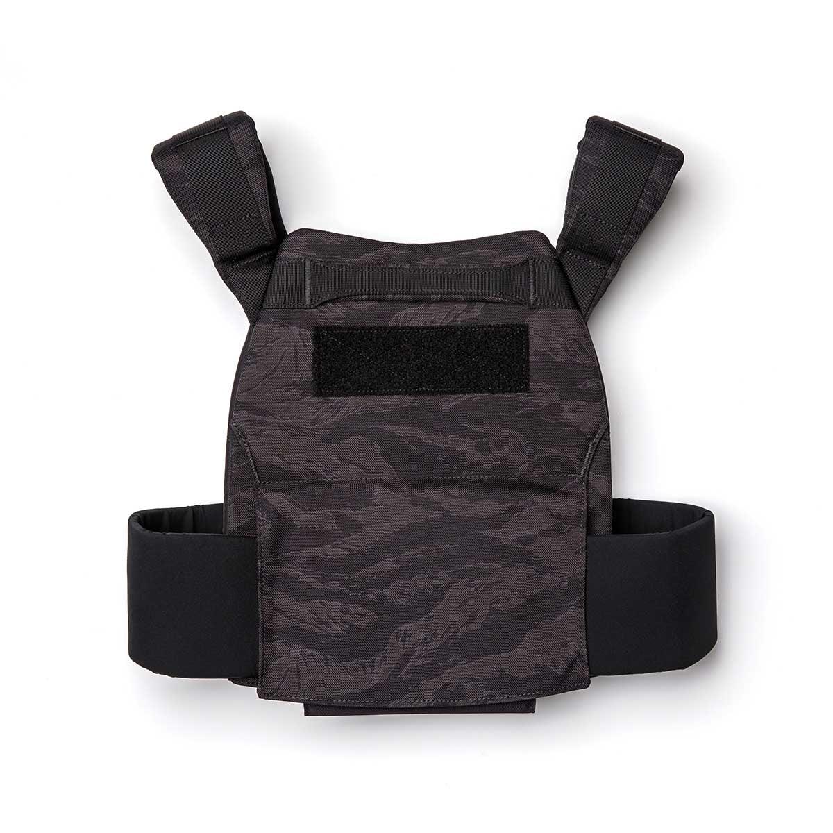 GORUCK black tiger stripe rucking weight vest size L/XL with padded shoulder straps and adjustable waist belt