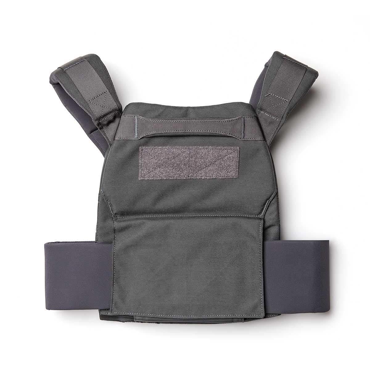 GORUCK grey rucking weight vest with adjustable straps and durable fabric, size L-XL