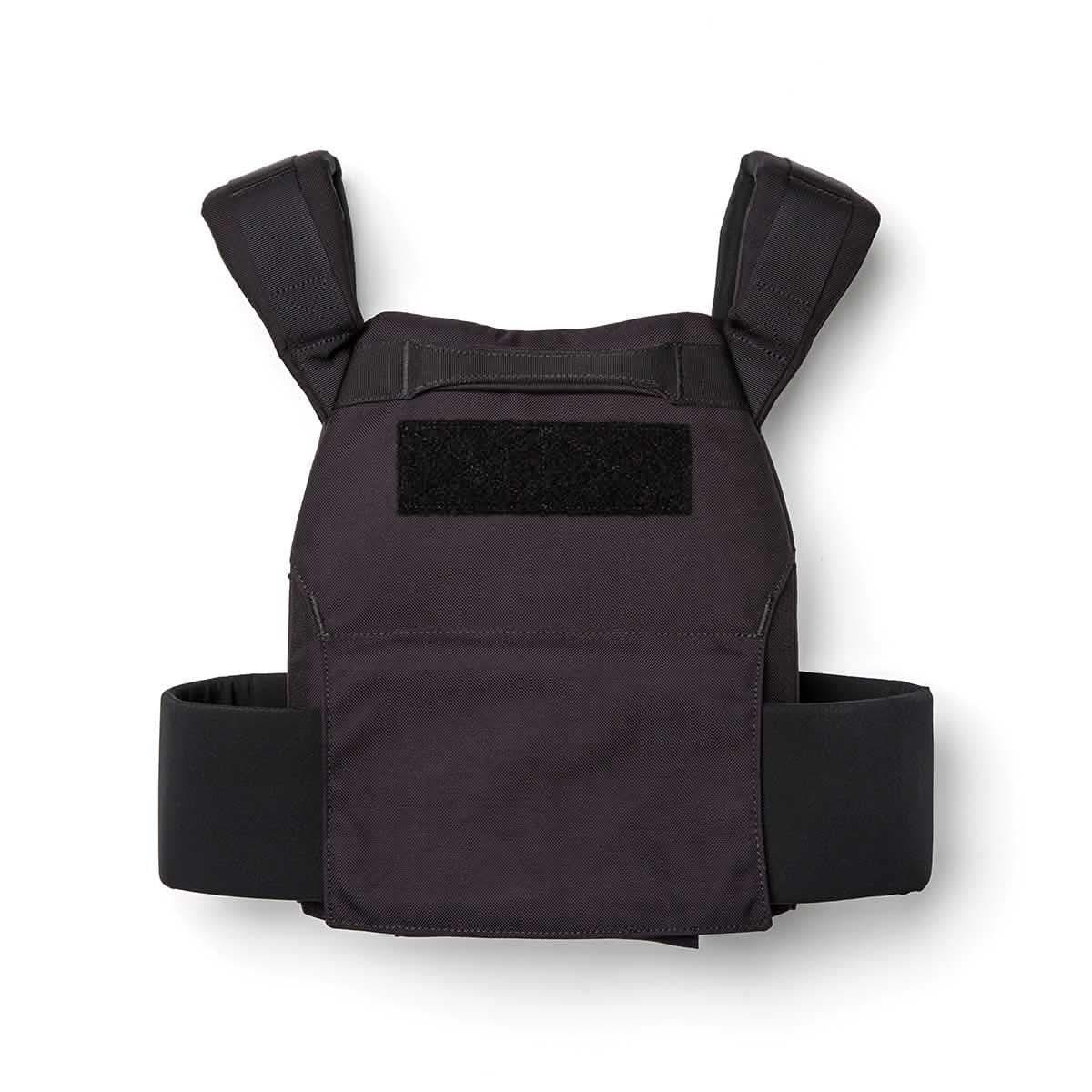 GORUCK black rucking weight vest with shoulder straps and padded waist belt, designed for durable rucking gear
