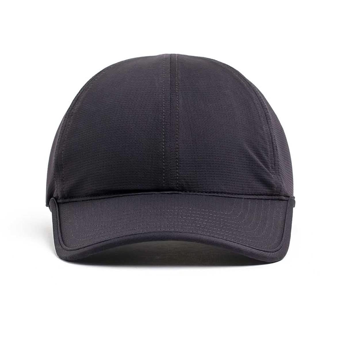 GORUCK black running hat front view, lightweight and durable rucking gear
