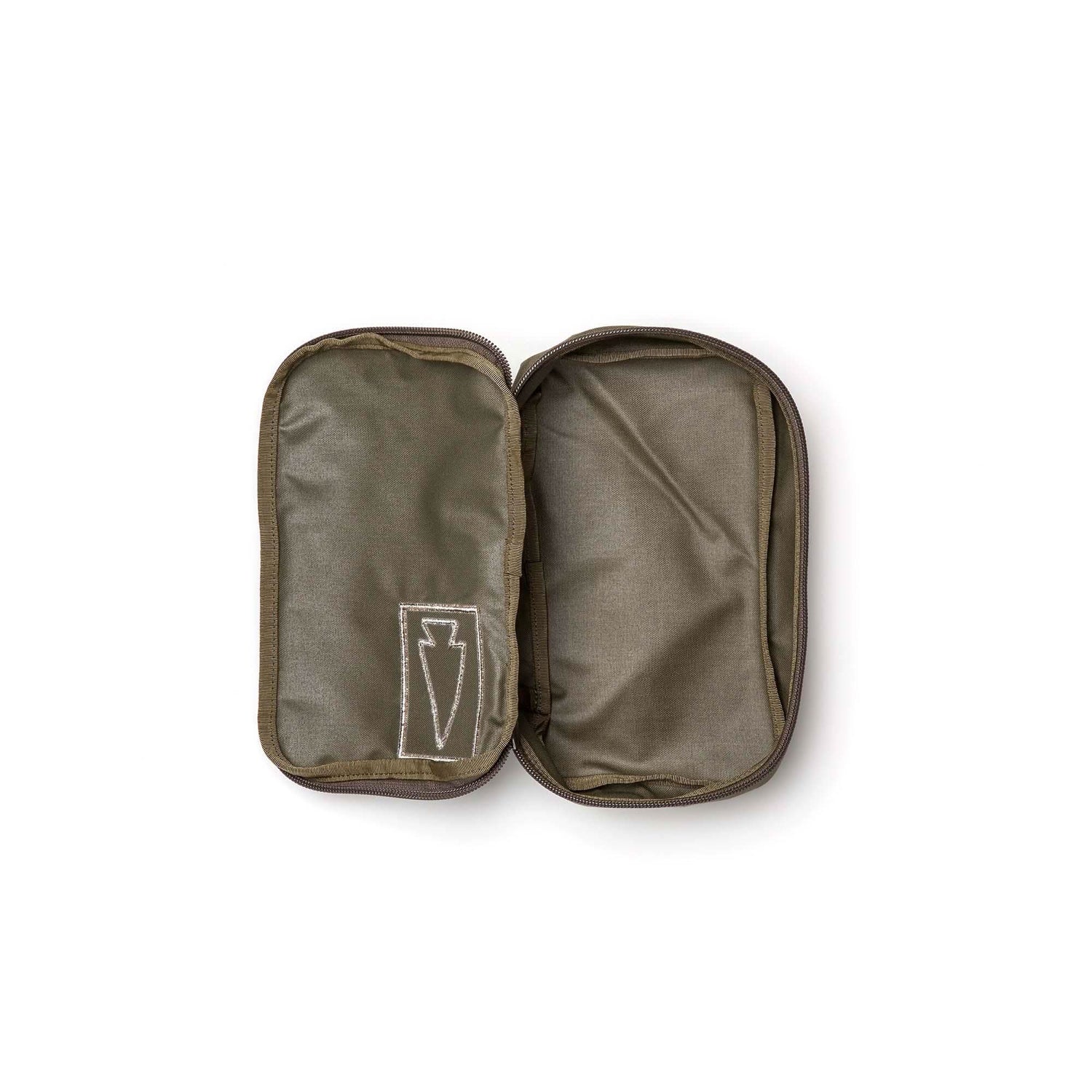 GORUCK Shadow Pocket Ranger Green medium size open pouch with internal stitching detail