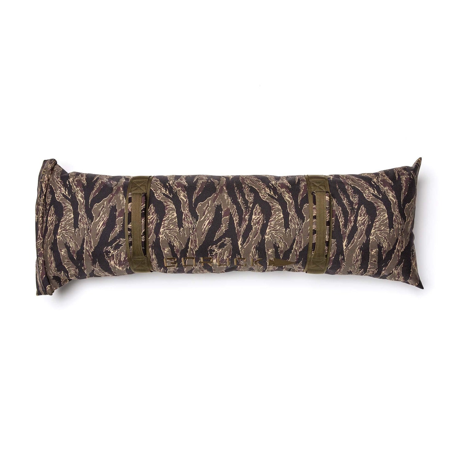 GORUCK 100LB simple sandbag in tiger stripe camo pattern with reinforced handles