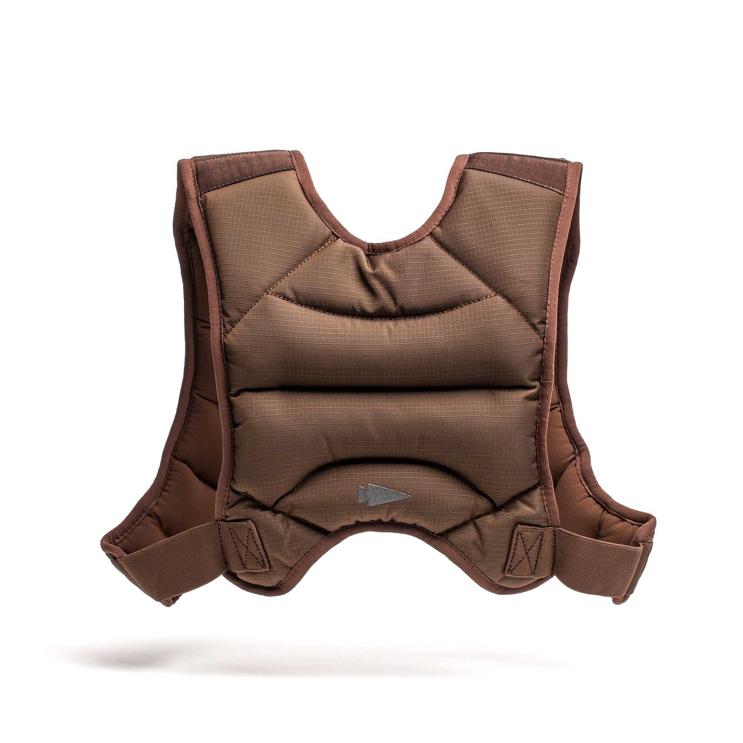 The Spy Ruck | Women's Weighted Vest is a brown, padded vest with adjustable side straps, shown on a white background—ideal for GORUCK or Spy Ruck training sessions.
