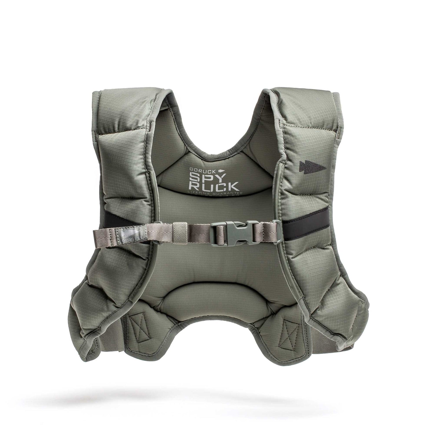 The Spy Ruck | Women's Weighted Vest is a gray padded vest for women with adjustable buckle and bold