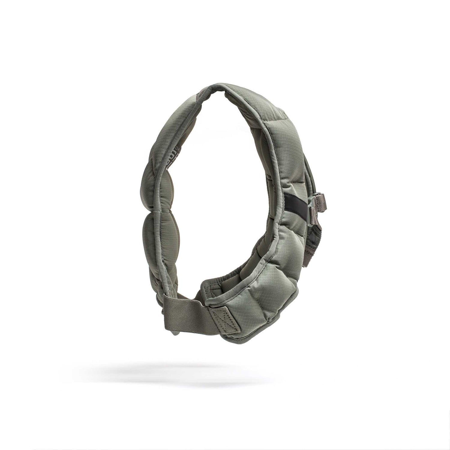 A Spy Ruck Women's Weighted Vest in gray, featuring padded construction and adjustable straps, displayed against a plain white background.