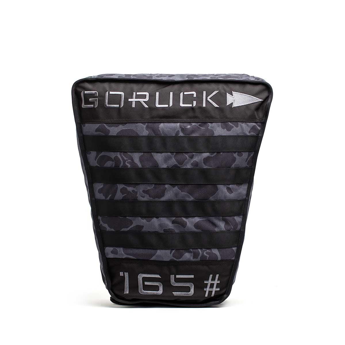GORUCK 165lb weighted ruck plate in black frogskin camo with durable design for rucking gear