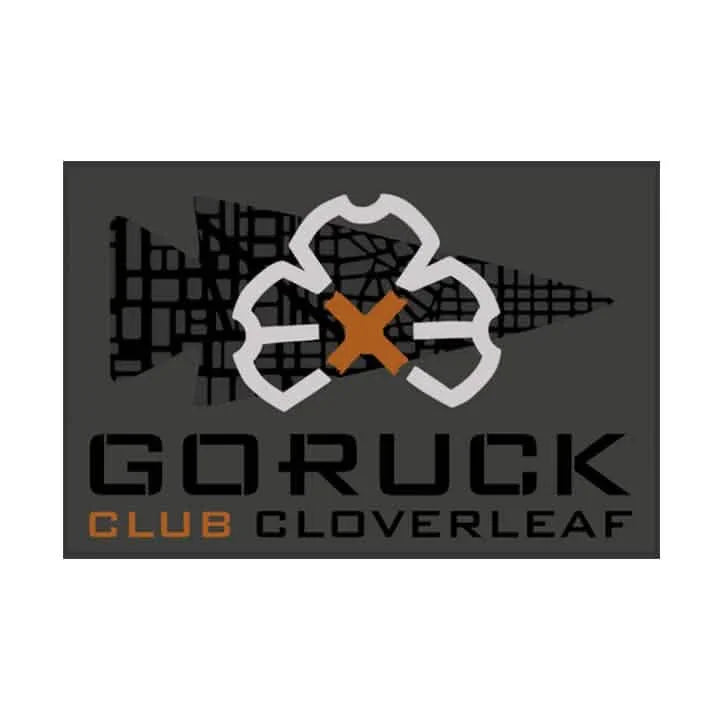 GORUCK Club Cloverleaf bronze patch with cloverleaf design and black background