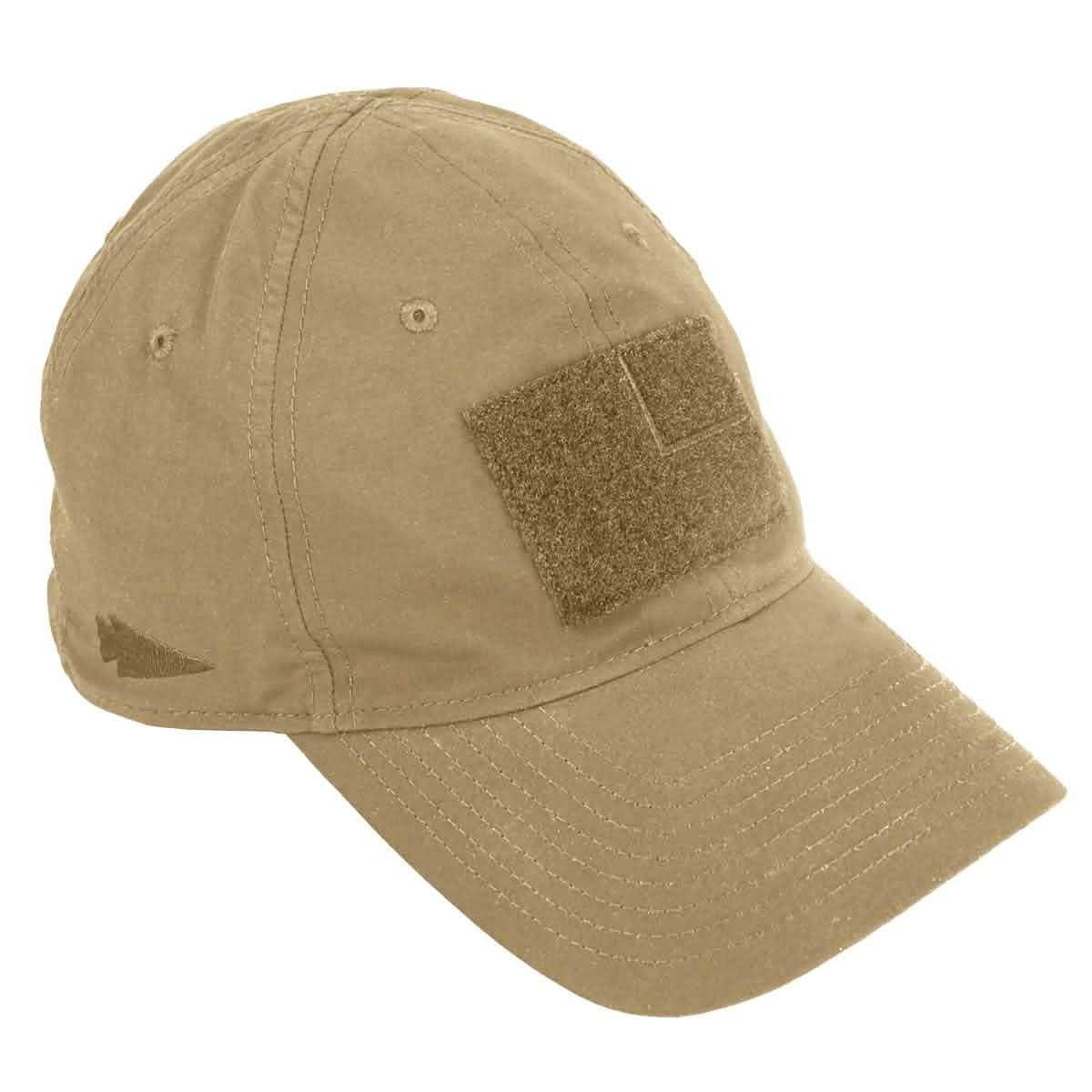 GORUCK Performance TAC Hat in coyote color with front Velcro patch and side logo, durable tactical cap