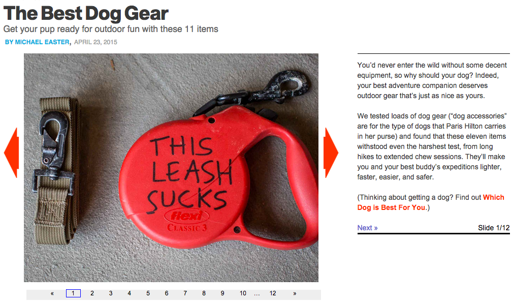Men’s Health: The Best Dog Gear – GORUCK Dog Leash
