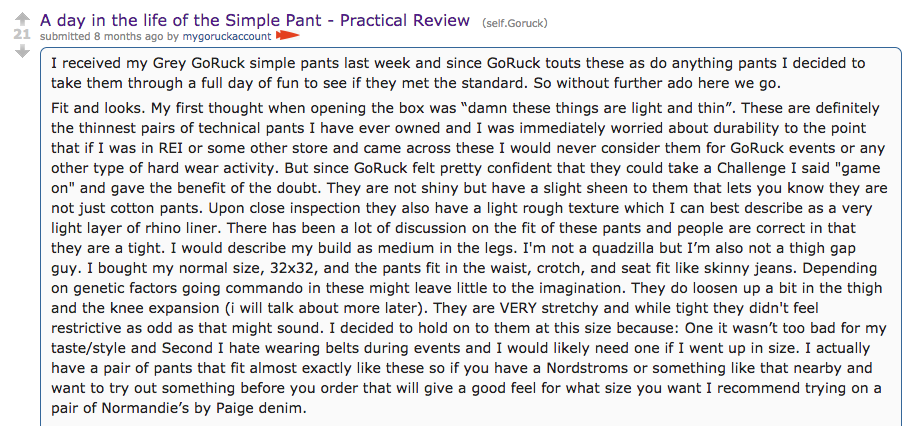 The Simple Pants and Being Great at Everything.