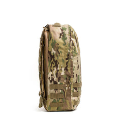The GR1 USA - Ballistic Nylon Cordura (The Original Ruck), a rugged camouflage tactical backpack made with Special Forces grade materials, stands upright on a white background—ready for any GORUCK Challenge.