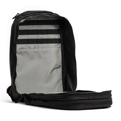 Bullet Ruck Double Compartment - Ripstop ROBIC® - Black + Speed Grey