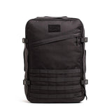 GORUCK 45L black rucksack backpack with MOLLE webbing and rugged design on white background