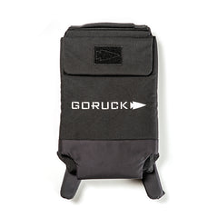 RPC Long + 30LB (Long) Plate Bundle backpack in black with white logo and arrow, featuring ergonomic lumbar support, shown front-facing against a white background.