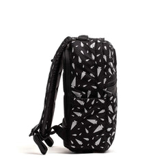 Side view of black GORUCK backpack with white tree pattern for tactical rucking gear