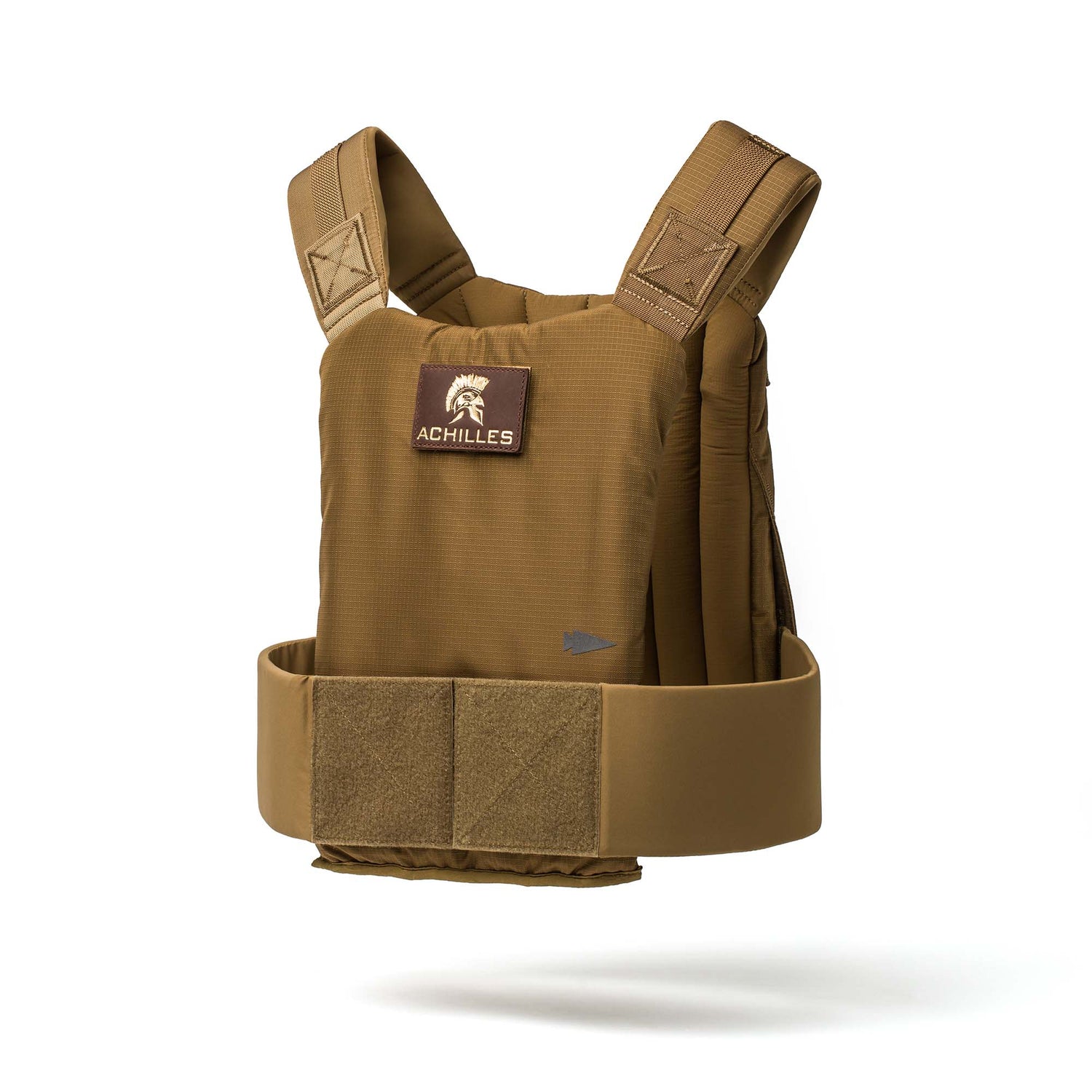 The Achilles Vest is a brown premium men's workout vest featuring the 