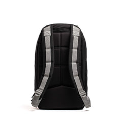 GORUCK Bullet 16L backpack back view in black and speed grey with padded straps and durable design