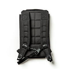 The RPC Long + 30LB (Long) Plate Bundle is a black backpack with padded straps, ergonomic lumbar support, and buckles—ideal as a Ruck Plate Carrier. Shown on a white background.
