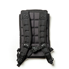 RPC Long + 30LB (Long) Plate Bundle laid flat on a white background, highlighting padded shoulder straps, ergonomic lumbar support, and a chest buckle.