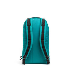 The Bullet Ruck Classic - Cordura is a teal daypack with durable Cordura fabric, black straps, and no visible branding, shown from the back—ideal for rucking adventures.