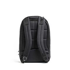 GORUCK black Bullet 16L backpack with padded straps and rugged back panel, rear view