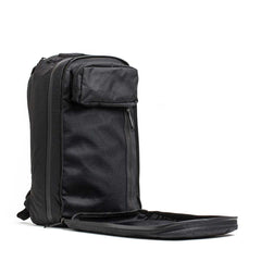 GORUCK black Bullet 18L backpack with open main and laptop compartments, durable design